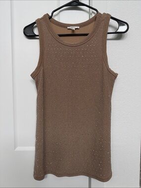 Maurices Brown Rhinestone Knit Tank